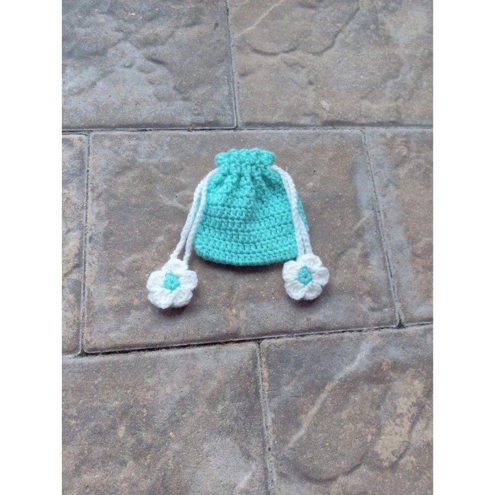 Handmade crochet coin pouch